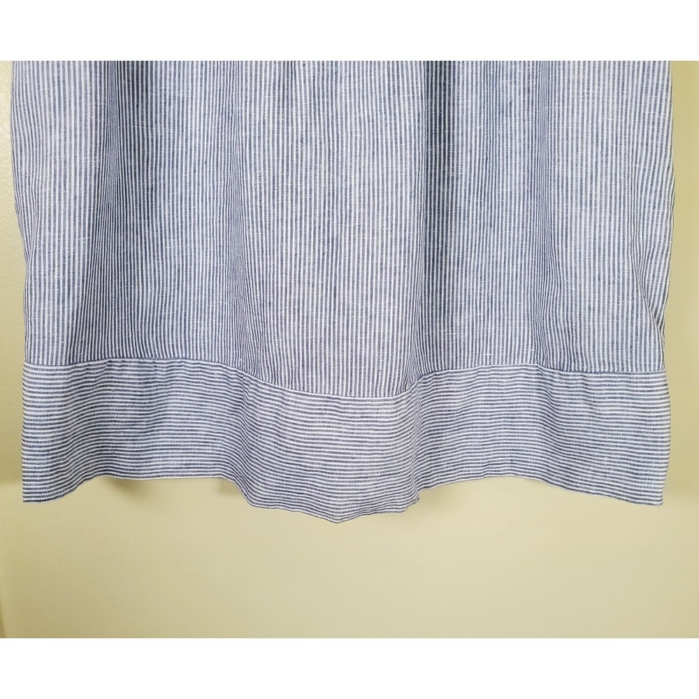 Faherty Linen Sleeveless Short Shift Dress XS Blue White Striped Coastal Beach - Picture 3 of 6